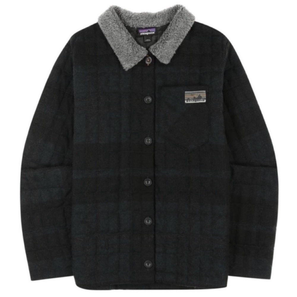 Rare Vintage Recycled Patagonia Wool Plaid Jacket Button Up